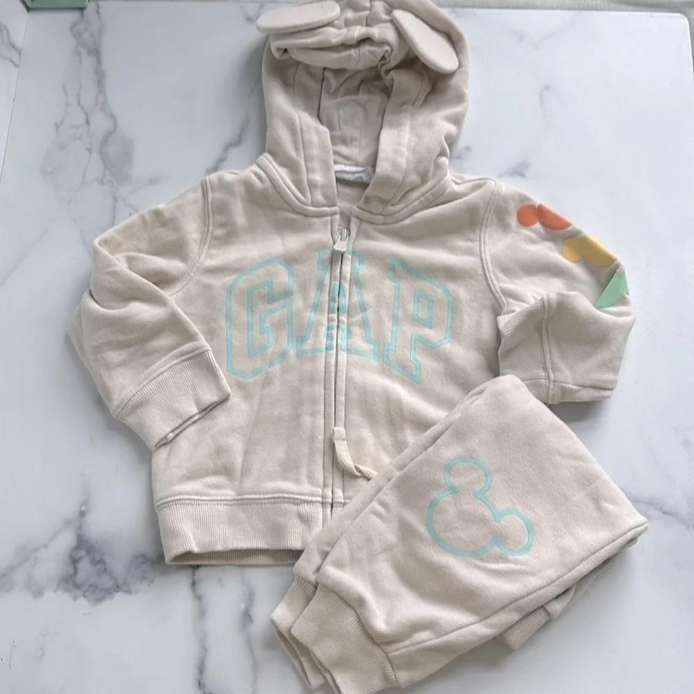 BabyGap Disney Mickey Mouse Logo Hoodie and Pull On Joggers